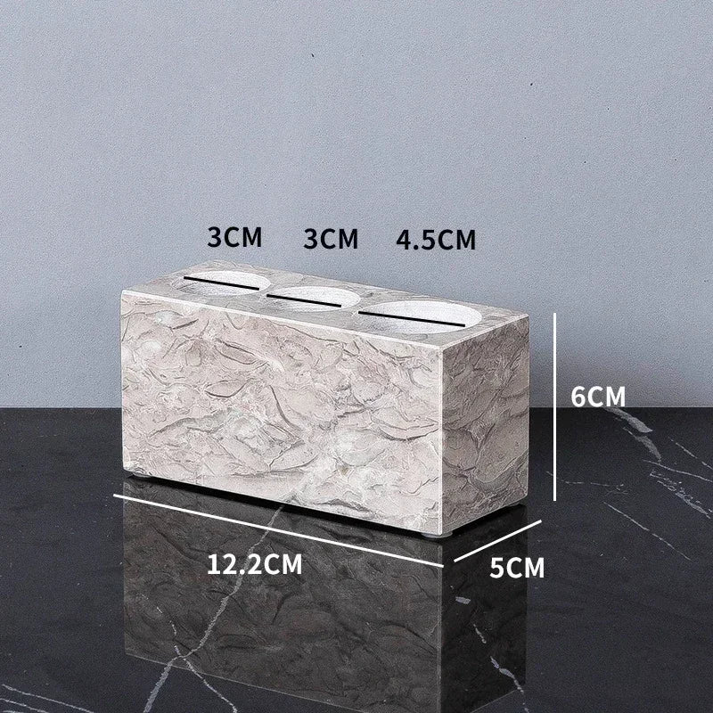 PureStone Marble Bathroom Accessories Set