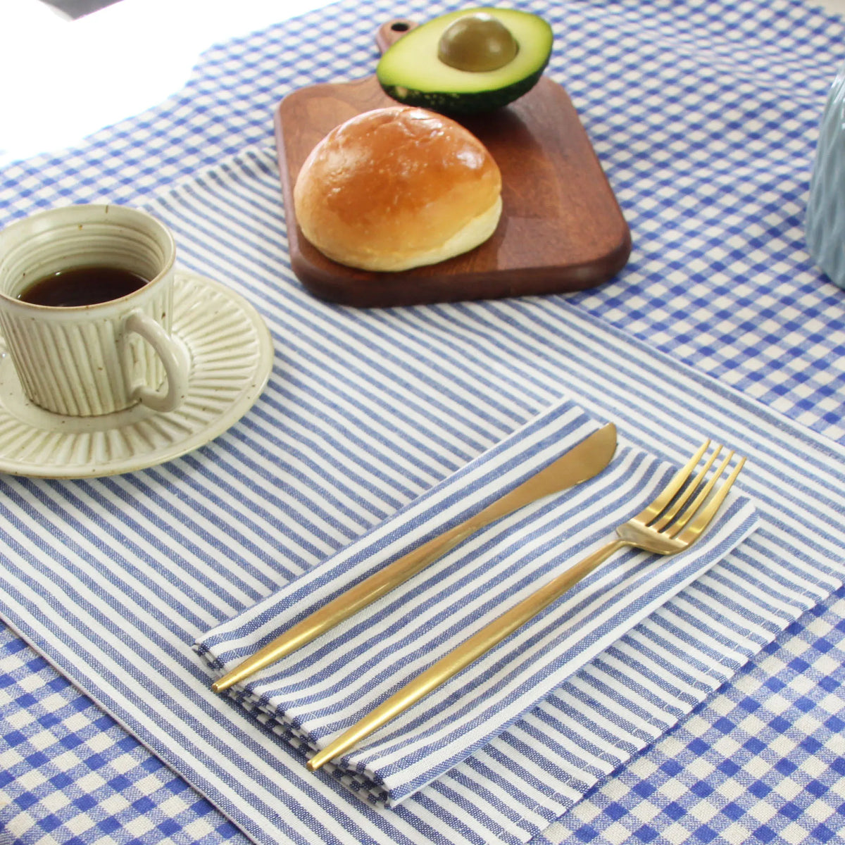 LinoStripe – Linen-Blend Napkin Set (12 pcs | 30 x 40 cm)