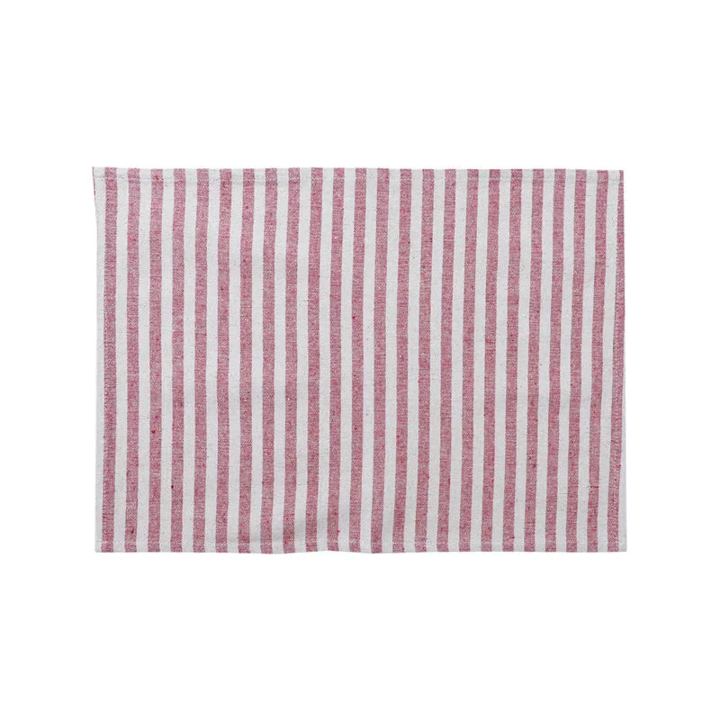 StripeNest – Square Cotton Non-Slip Table Placemats (Set of