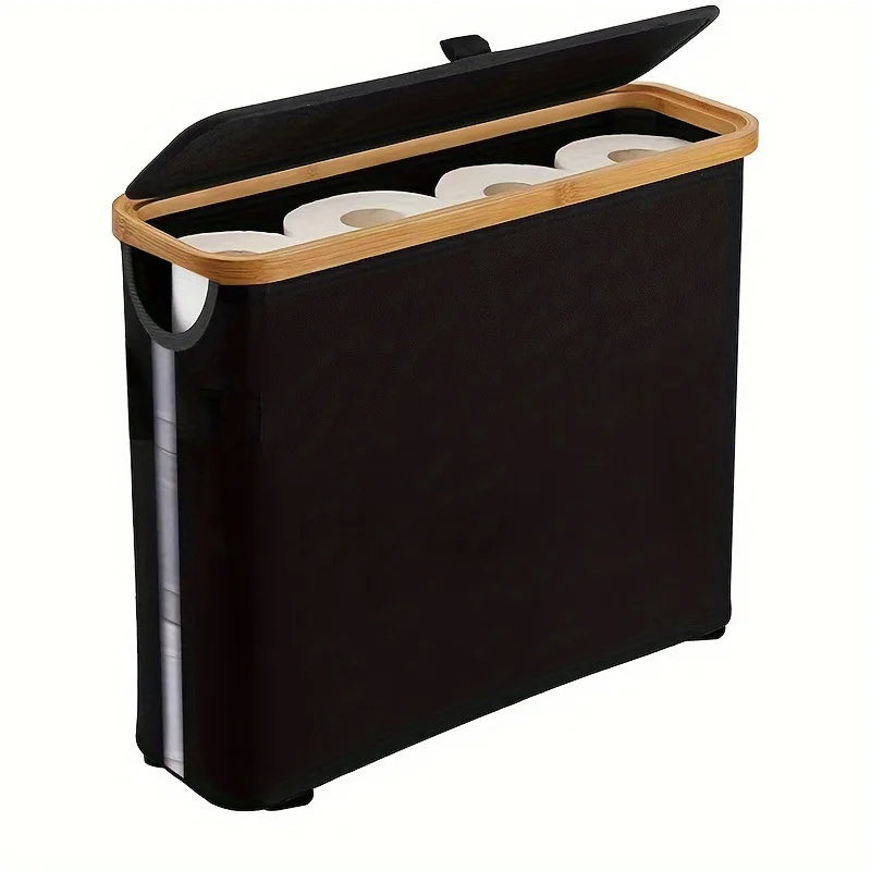 BambooLid Bathroom Storage Basket