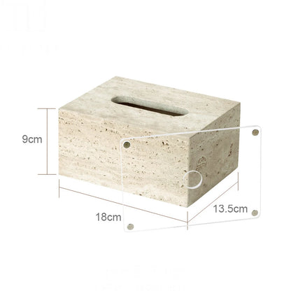 TerraStone Beige Travertine Bathroom Accessories Set