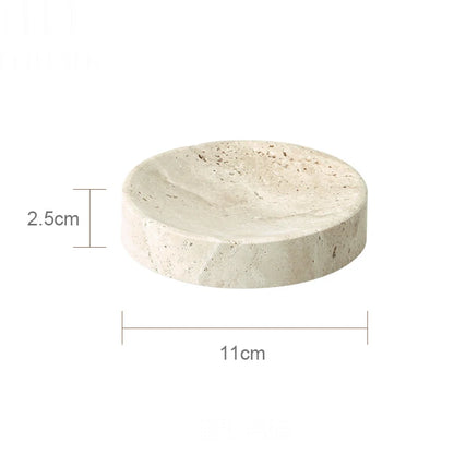 TerraStone Beige Travertine Bathroom Accessories Set