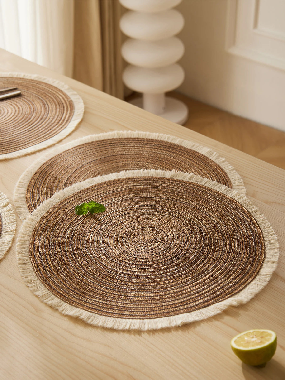 FRINGE™ Eco-Friendly Round Placemats