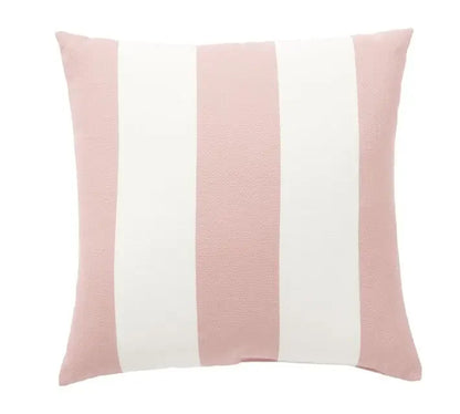 BeeCharm Striped Velvet Cushion Cover – Soft Luxury with Bee Accent