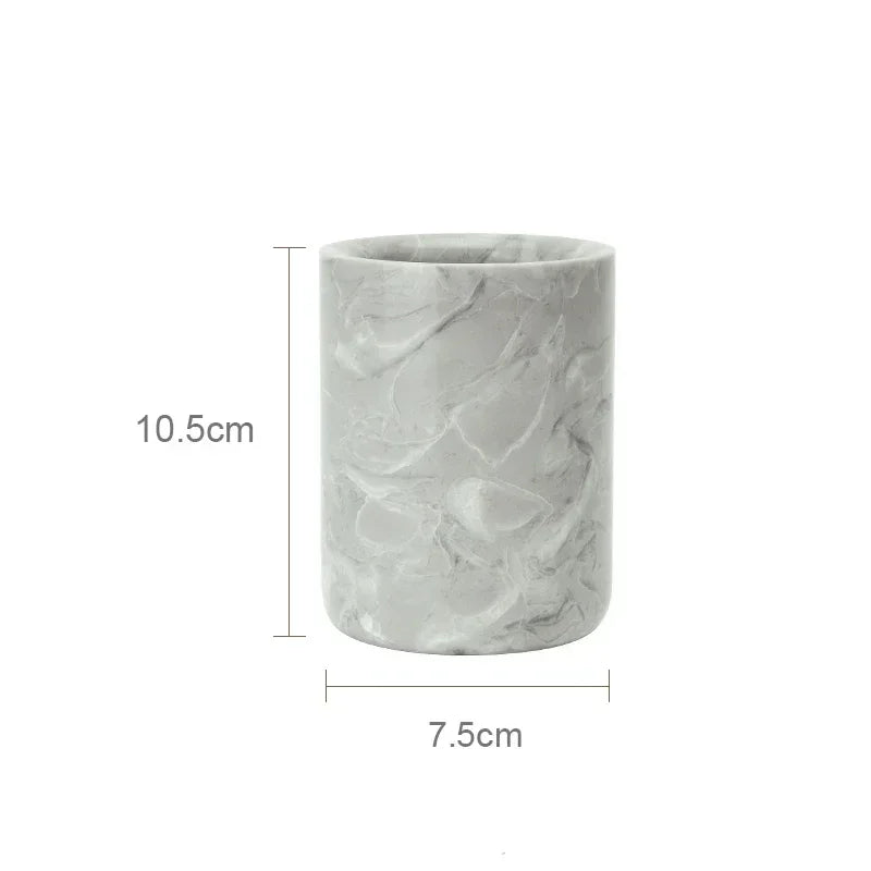 PureStone Marble Bathroom Accessories Set