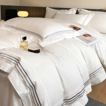 LuxeCotton 400TC Hotel-Style Embroidered Bedding Set
