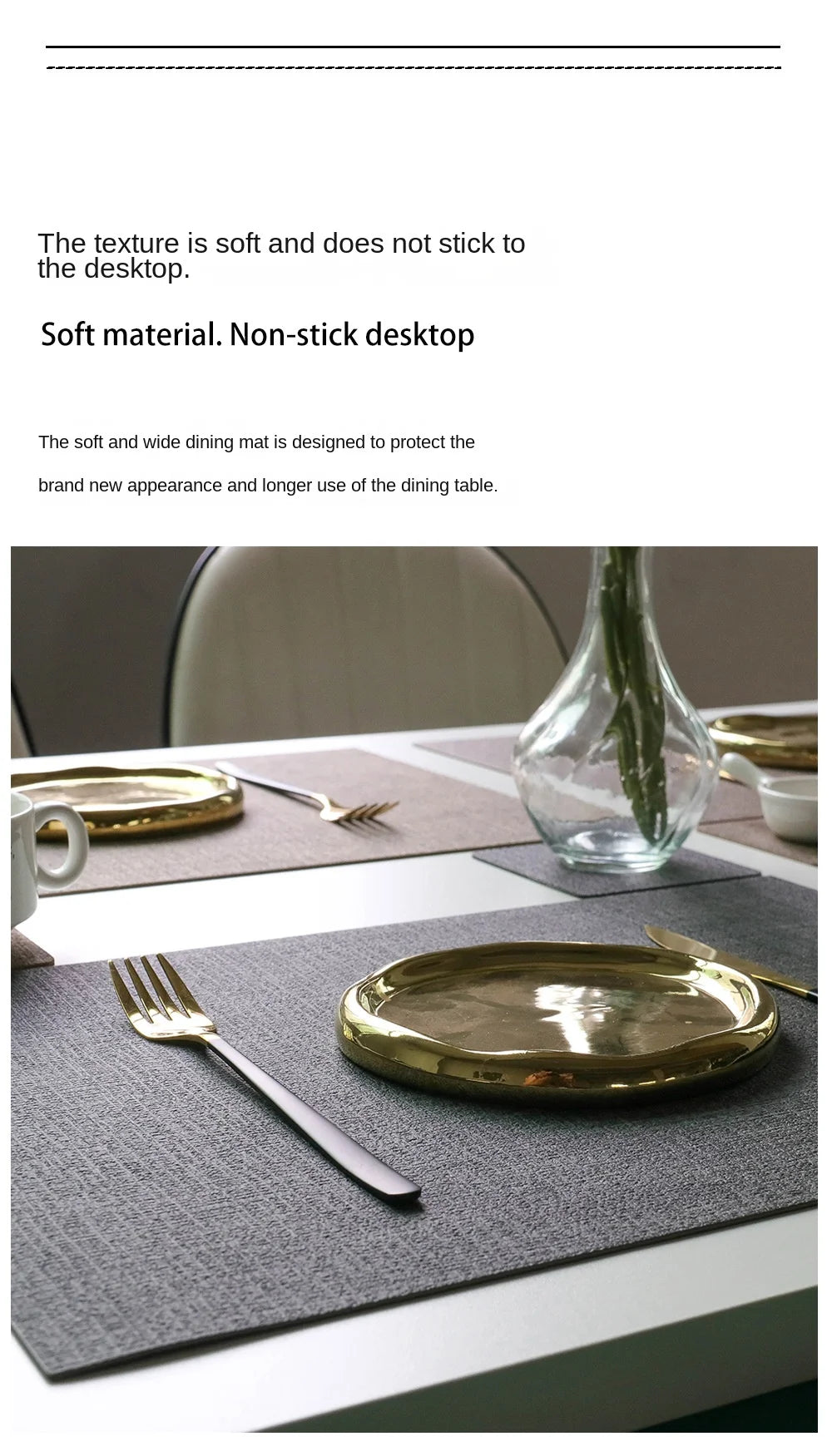 ShieldMat™ Vinyl Placemats – Set of 4 | Waterproof, Non-Slip & Heat Resistant