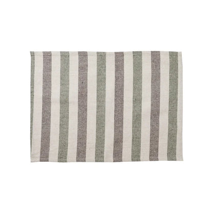 StripeNest – Square Cotton Non-Slip Table Placemats (Set of