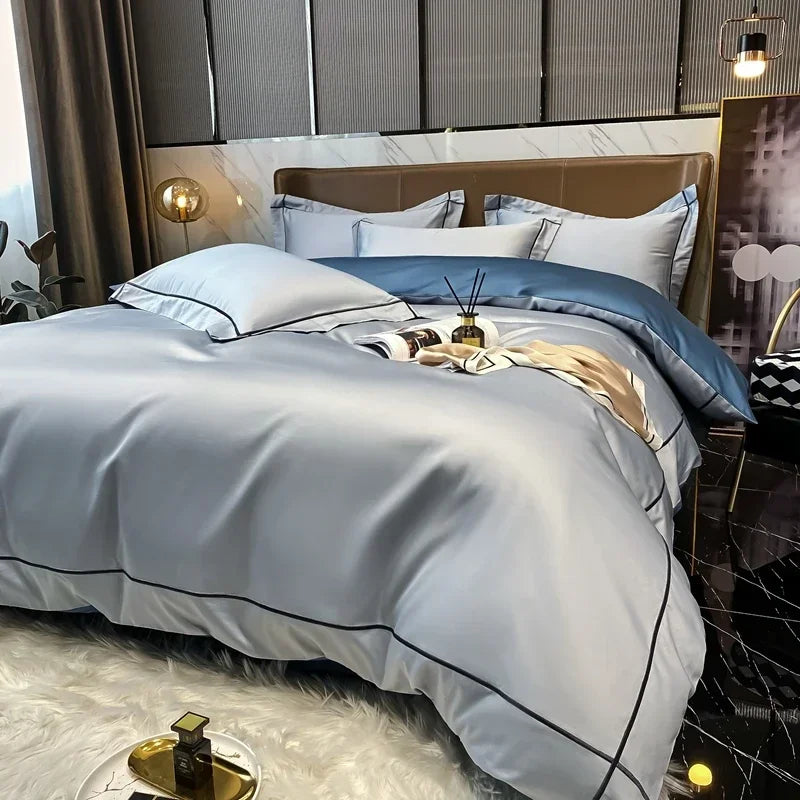 NileWeave™ 100% Egyptian Cotton Embroidered Bedding Set – 500TC Luxury Hotel Collection"