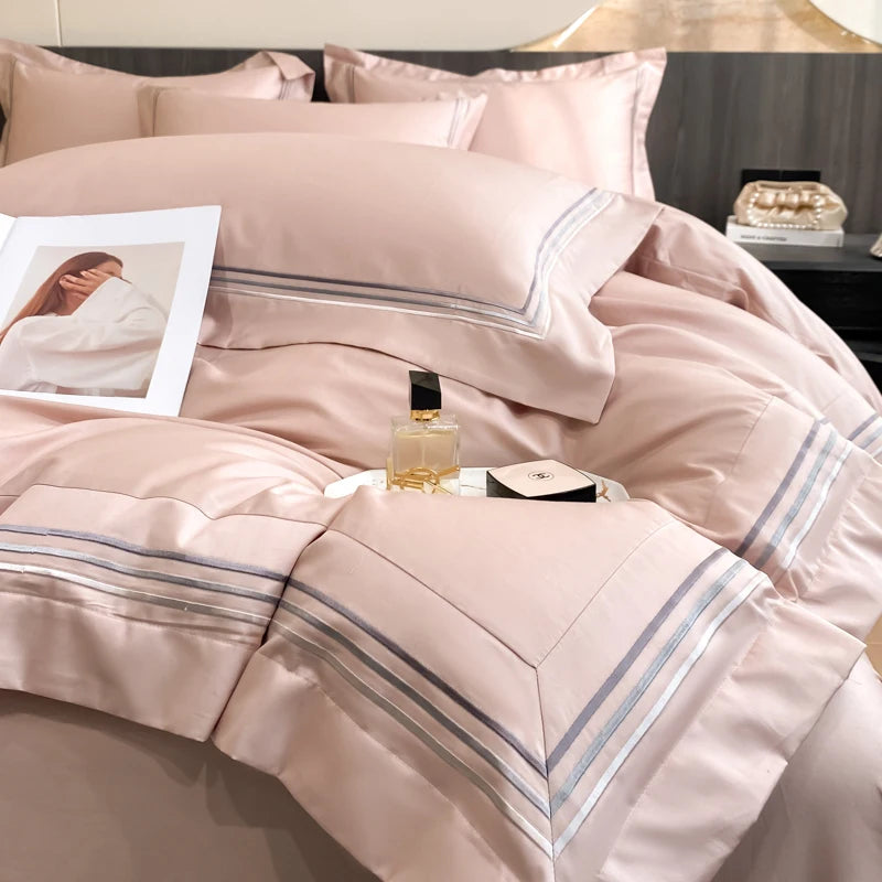 LuxeCotton 400TC Hotel-Style Embroidered Bedding Set