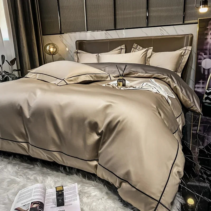 NileWeave™ 100% Egyptian Cotton Embroidered Bedding Set – 500TC Luxury Hotel Collection"