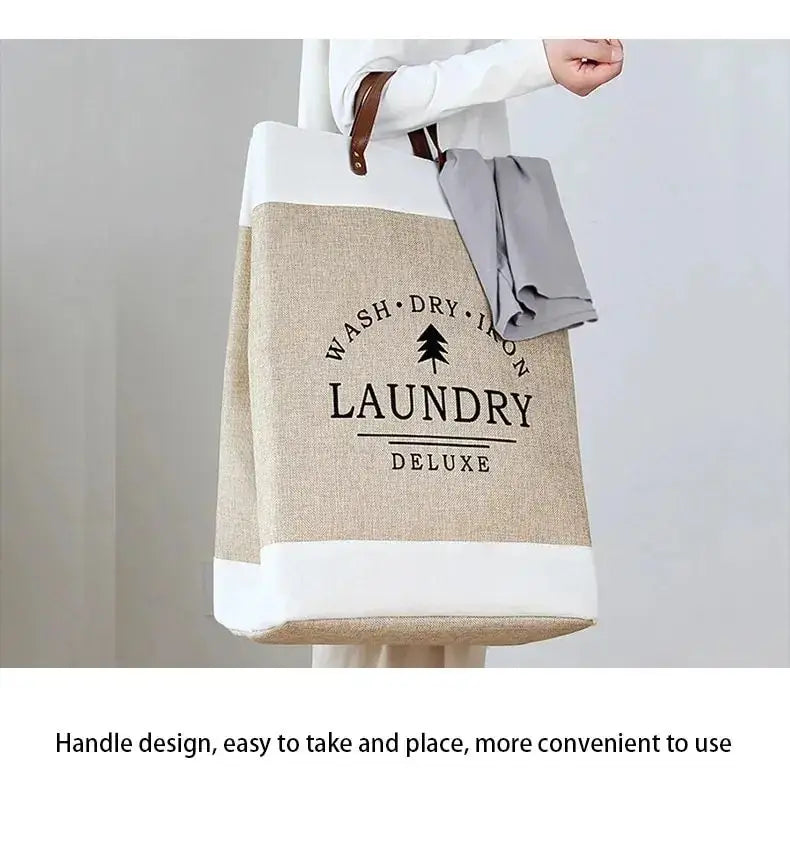 FoldEase Cotton Laundry Basket