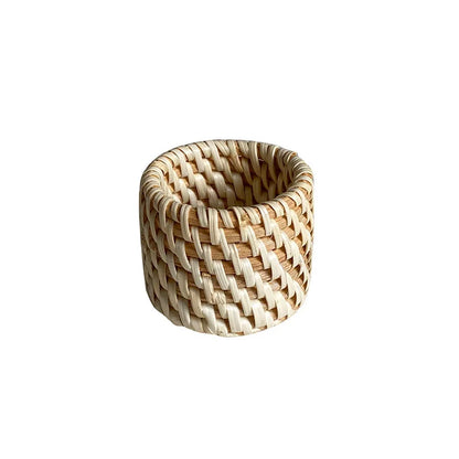 Sola – Handmade Rattan Napkin Rings (Set of 4)