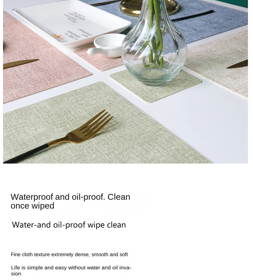 ShieldMat™ Vinyl Placemats – Set of 4 | Waterproof, Non-Slip & Heat Resistant