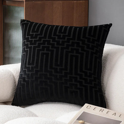 Aurora Velvet Geometric Pillowcase