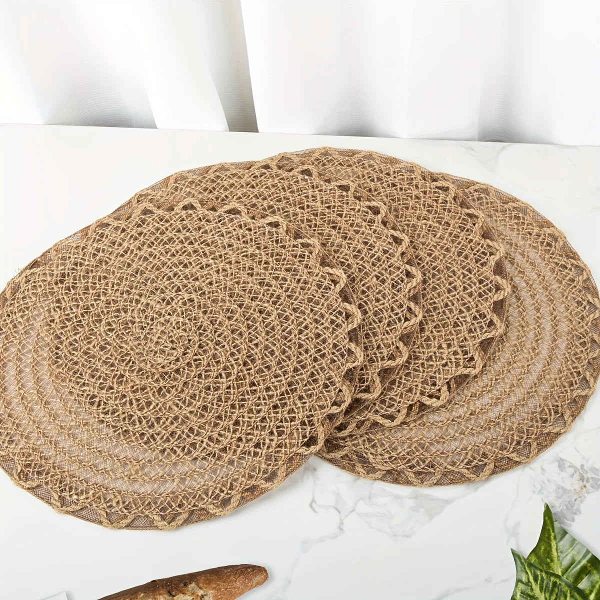 SoftSet Natural Woven Round Placemat [Set of 4]