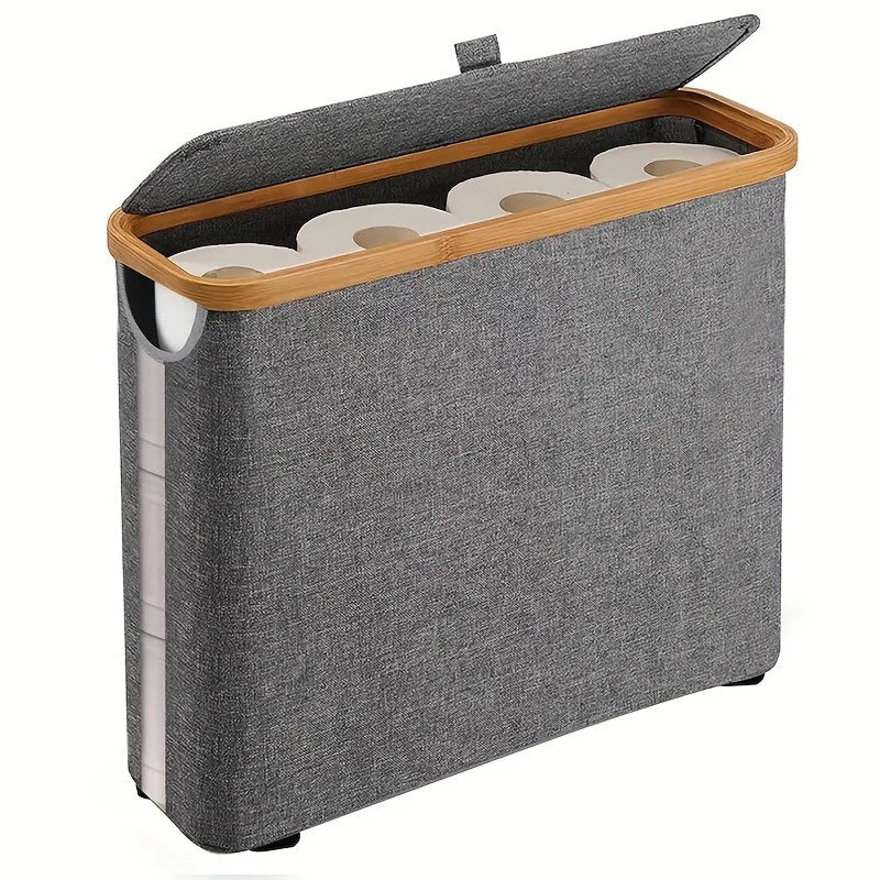BambooLid Bathroom Storage Basket