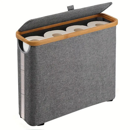 BambooLid Bathroom Storage Basket