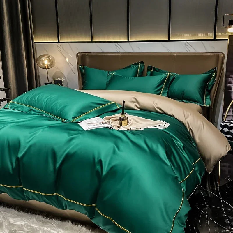 NileWeave™ 100% Egyptian Cotton Embroidered Bedding Set – 500TC Luxury Hotel Collection"